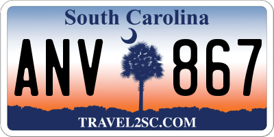 SC license plate ANV867