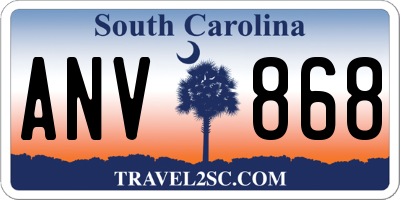 SC license plate ANV868