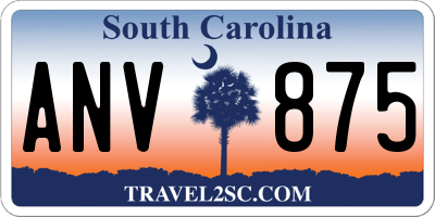 SC license plate ANV875
