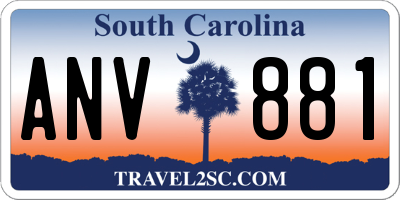 SC license plate ANV881