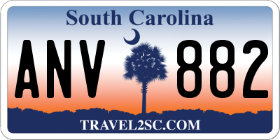 SC license plate ANV882