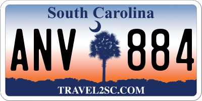 SC license plate ANV884