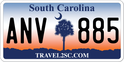 SC license plate ANV885