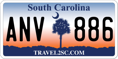 SC license plate ANV886