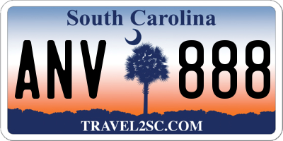 SC license plate ANV888