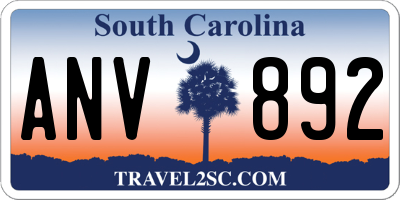 SC license plate ANV892