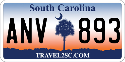 SC license plate ANV893