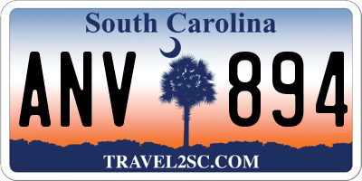 SC license plate ANV894