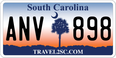 SC license plate ANV898