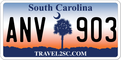SC license plate ANV903