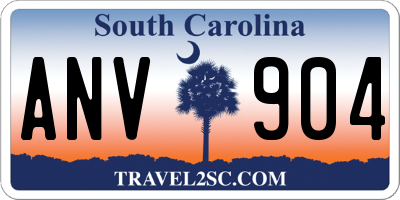 SC license plate ANV904