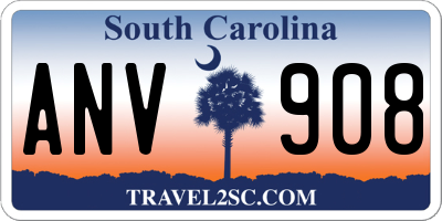 SC license plate ANV908