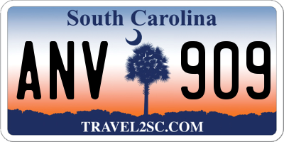 SC license plate ANV909