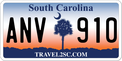 SC license plate ANV910