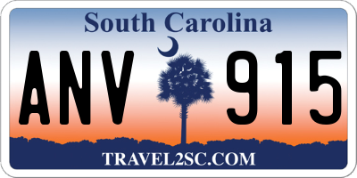 SC license plate ANV915