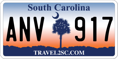 SC license plate ANV917