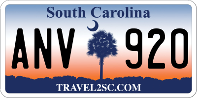 SC license plate ANV920