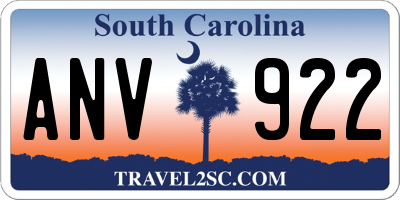 SC license plate ANV922