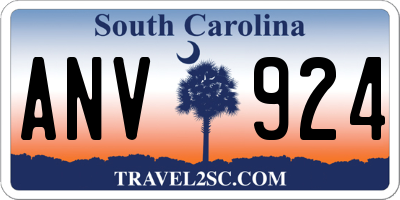 SC license plate ANV924