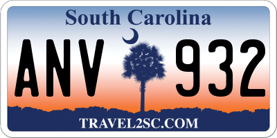 SC license plate ANV932
