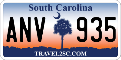 SC license plate ANV935
