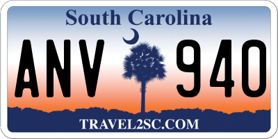 SC license plate ANV940