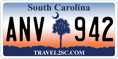 SC license plate ANV942