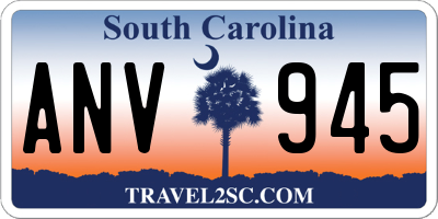 SC license plate ANV945