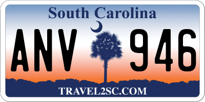SC license plate ANV946