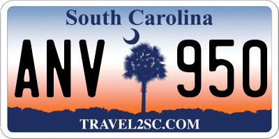 SC license plate ANV950