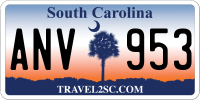 SC license plate ANV953