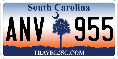 SC license plate ANV955
