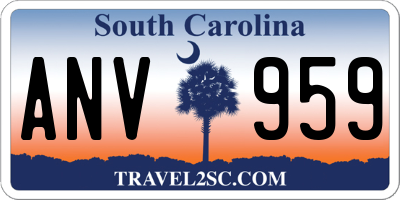 SC license plate ANV959
