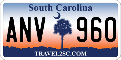 SC license plate ANV960