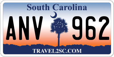SC license plate ANV962