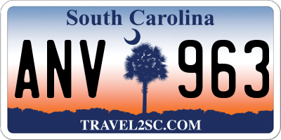 SC license plate ANV963