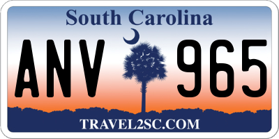 SC license plate ANV965