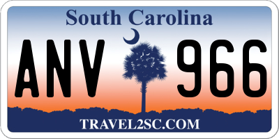 SC license plate ANV966