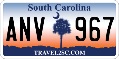 SC license plate ANV967
