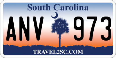 SC license plate ANV973