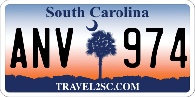 SC license plate ANV974