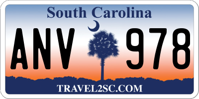 SC license plate ANV978