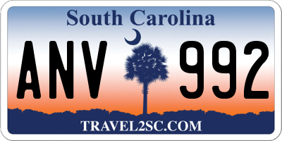 SC license plate ANV992