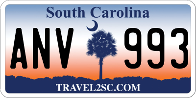 SC license plate ANV993