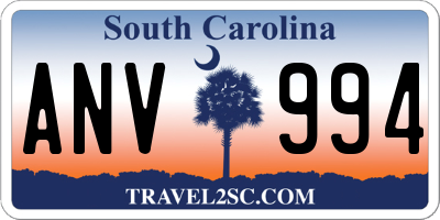 SC license plate ANV994