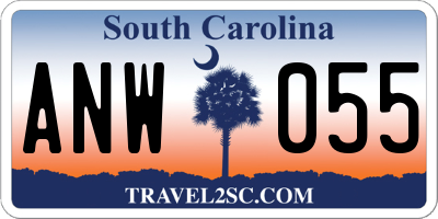 SC license plate ANW055