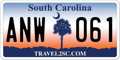 SC license plate ANW061