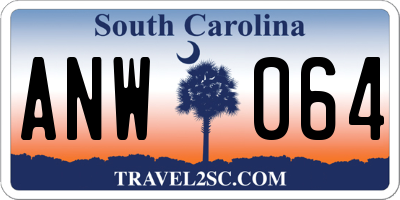SC license plate ANW064