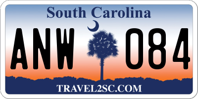 SC license plate ANW084
