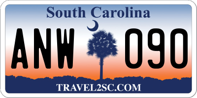SC license plate ANW090